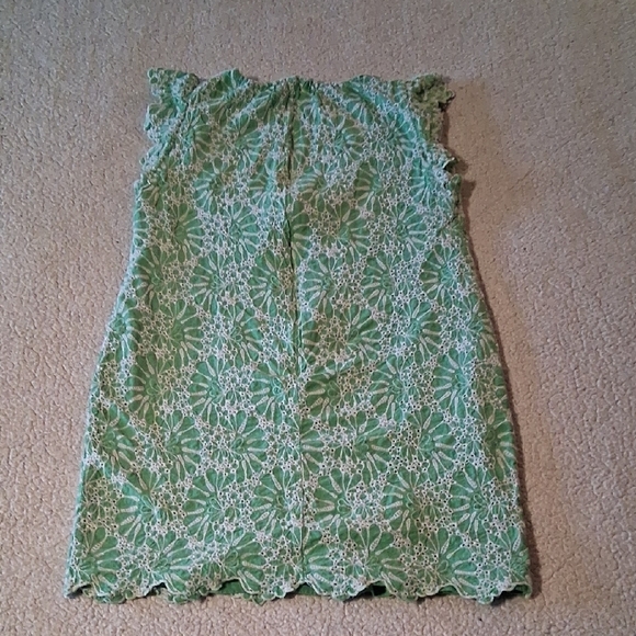 LOFT Green and White Lace Summer Vacation Midi Dress 8p - Picture 6 of 6